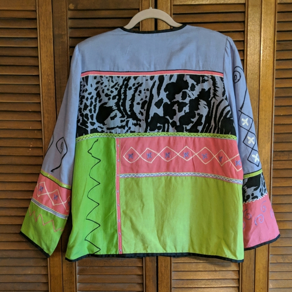 Indigo Moon colorful embroidered Blazer me… - Picture 6 of 8